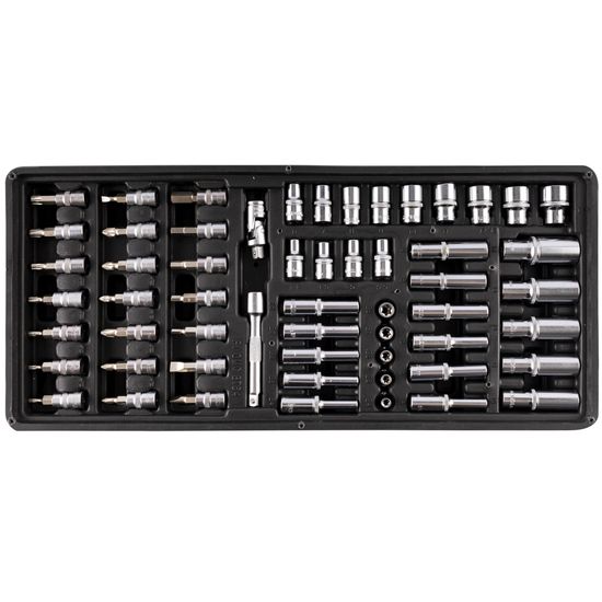 FIXMAN Tray 57 Piece 1/4" Drive Sockets And Accessories